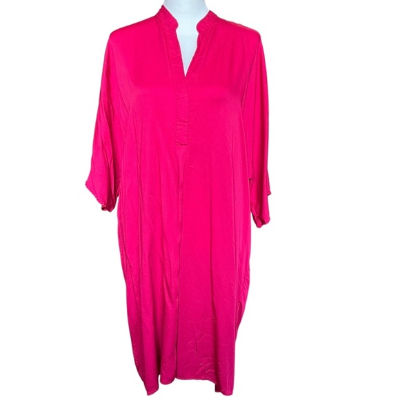 Neu Nomads Kerala Dress Size Small Pink Oversized Casual V-Neck Minimalist - Picture 2 of 10